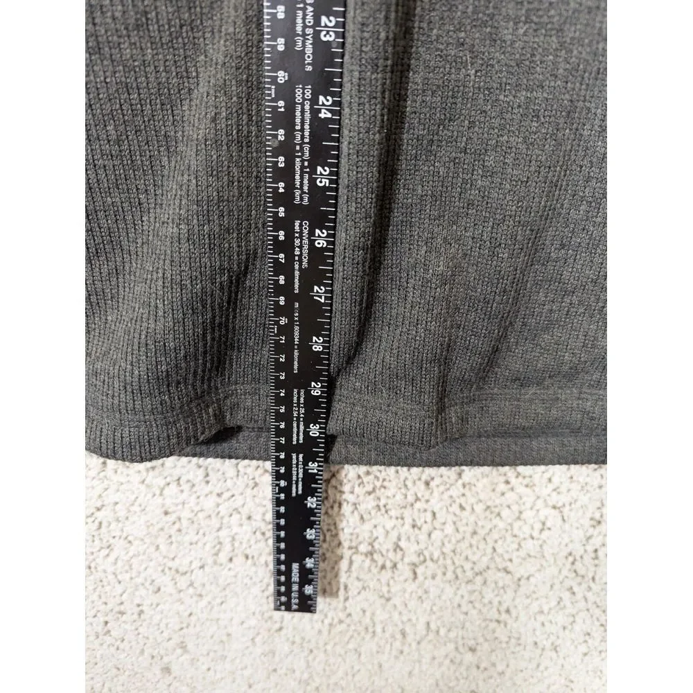 Outdoor Life Men's XXL 1/4 Zip Tight‎ Knit Sweater Gray 2XL Mock Neck Ribbed